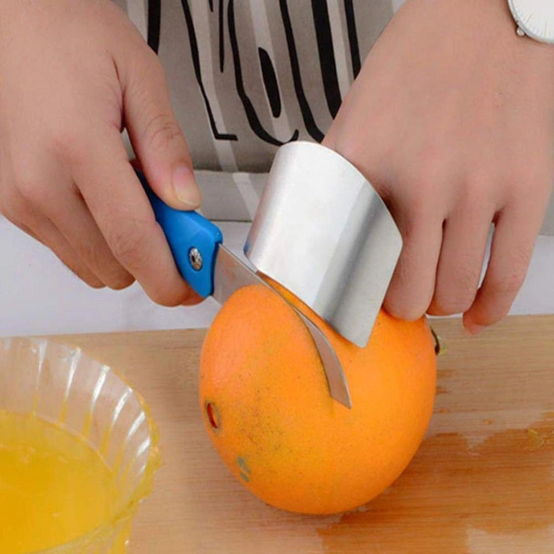 Steel finger protector guard for chopping