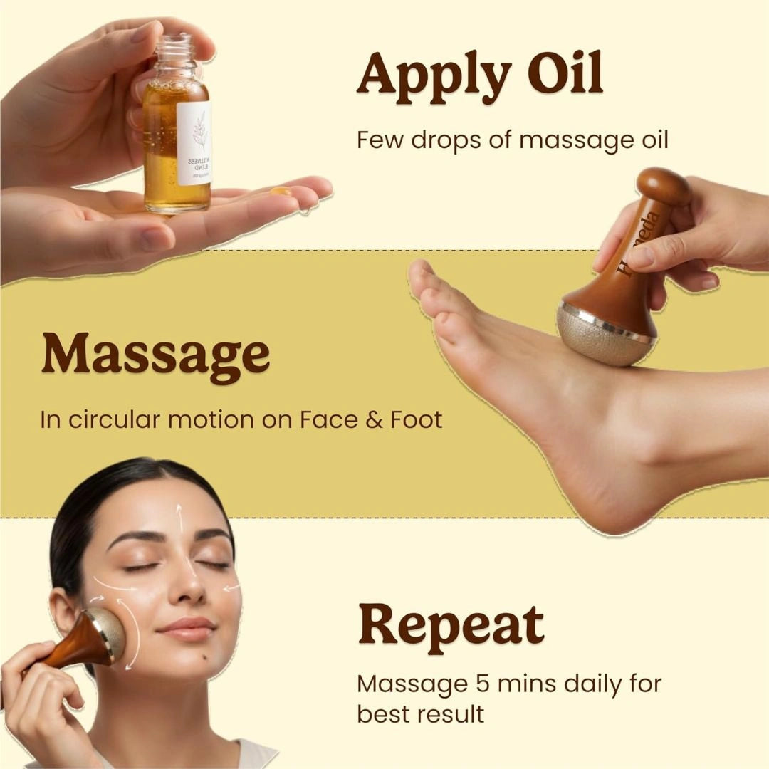Kansa wand Ayurvedic face massage tool